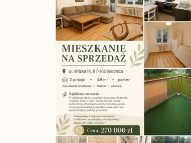 Mieszkanie na sprzedaż w Brodnica, powiat brodnicki