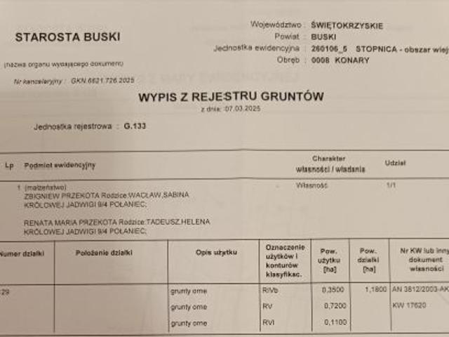Grunt na sprzedaż w Świętokrzyskie