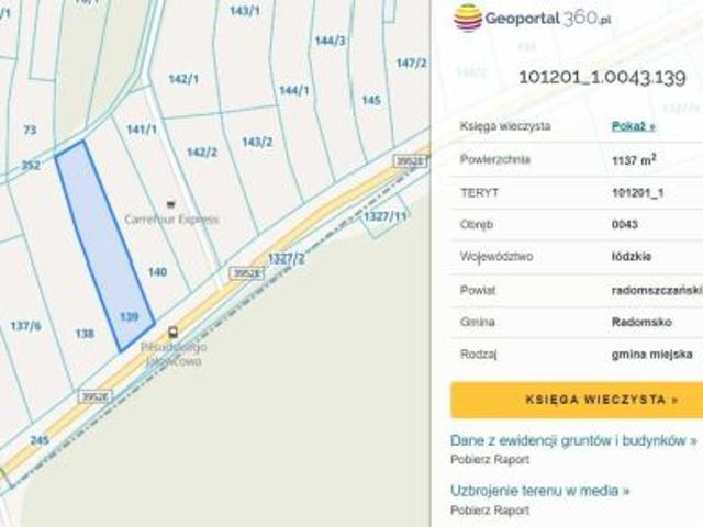Grunt na sprzedaż w Radomsko, Łódzkie