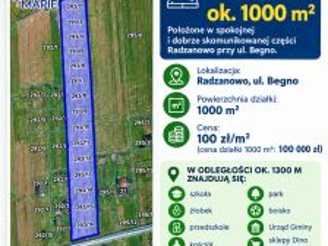 Grunt na sprzedaż w Radzanowo, powiat płocki