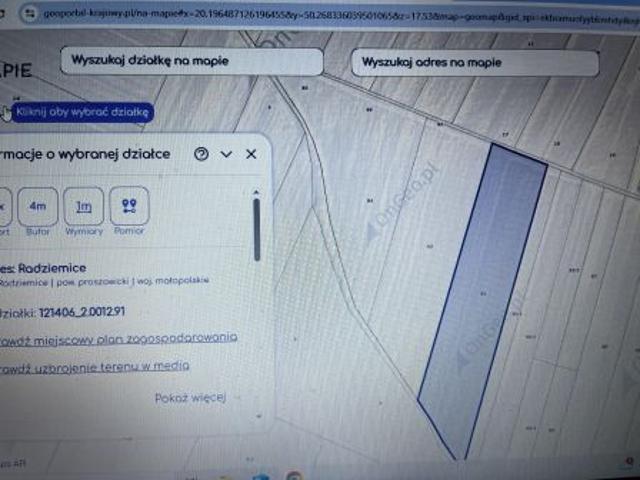 Grunt na sprzedaż w Radziemice, Małopolskie
