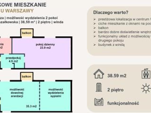 Mieszkanie na sprzedaż w Warszawa, Mazowieckie