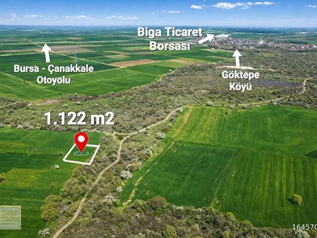 Göktepe, Biga içerisinde satılık Arsa