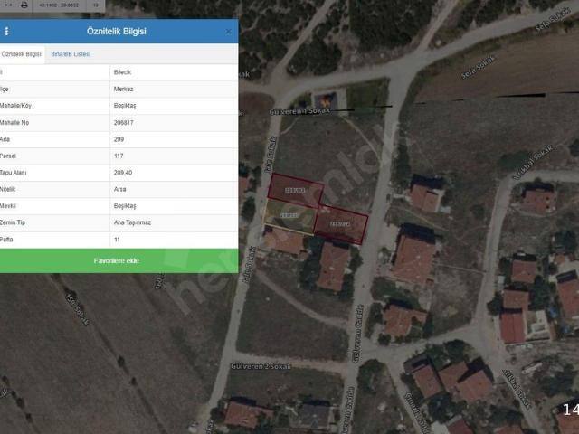 Gazipaşa Mahallesi, Bilecik Merkez içerisinde satılık Arsa