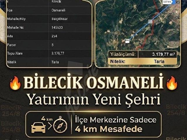 Osmaneli, Bilecik içerisinde satılık Arsa