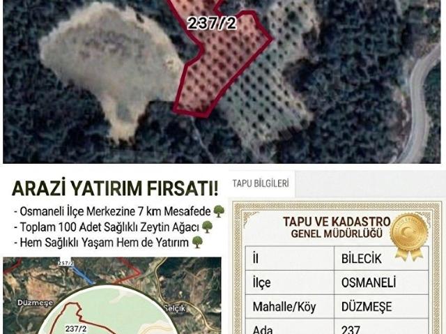 Osmaneli, Bilecik içerisinde satılık Arsa
