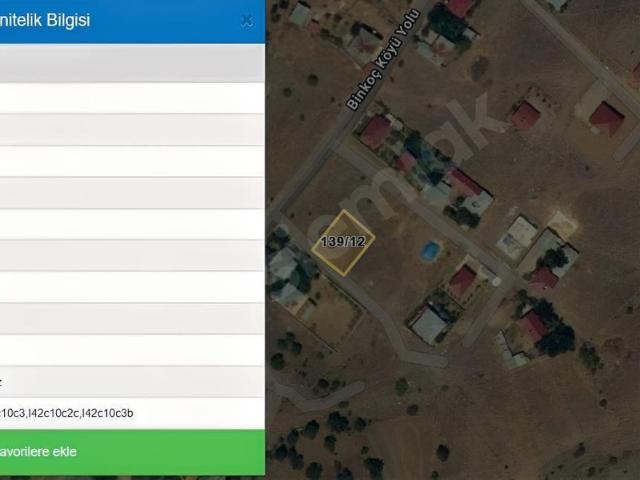 Binkoç, Erzincan Merkez içerisinde satılık Arsa