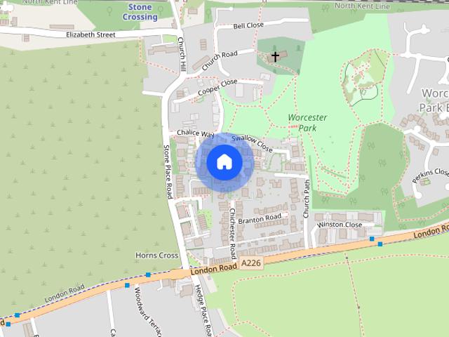 Apartment for rent in Worcester Park Estate, Monks Orchard