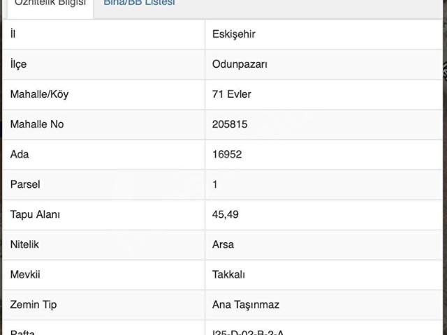 Eskişehir, Odunpazarı içerisinde satılık Arsa