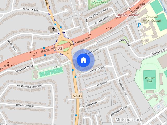 Apartment for rent in New Malden, Motspur Park