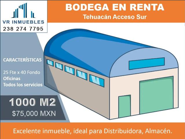 Nave Industrial en renta en Tehuacán, Puebla