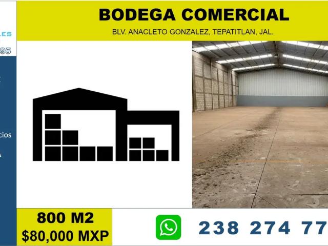 Nave Industrial en renta en Tepatitlán De Morelos, Jalisco