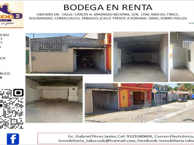 Nave Industrial en renta en Comalcalco