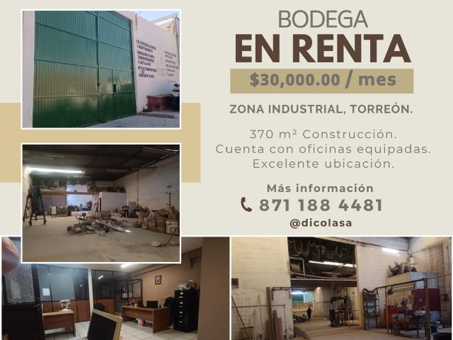 Nave Industrial en renta en Torreón, Coahuila