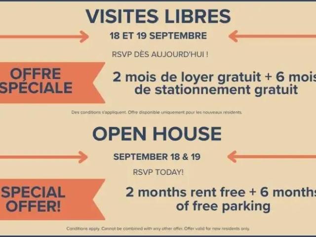 Apartment for rent in St. Leonard's, Quebec