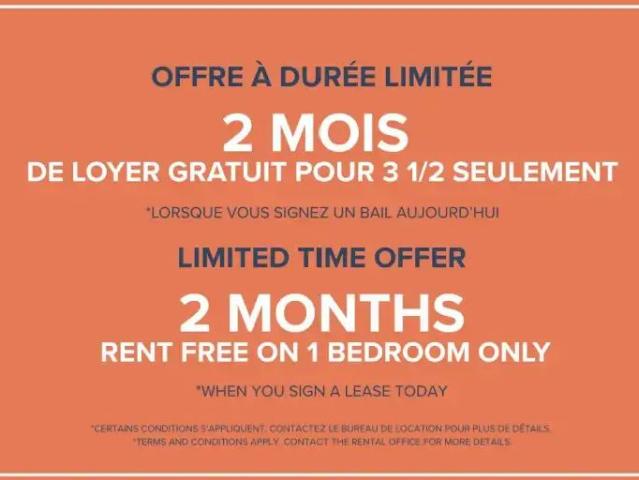 Apartment for rent in St. Leonard's, Quebec