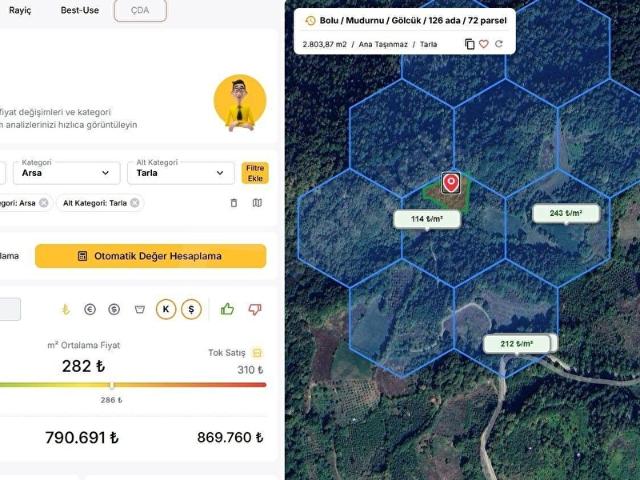 Mudurnu, Bolu içerisinde satılık Arsa