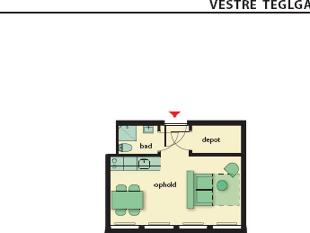 Lejlighed til leje i Vesterbro, København