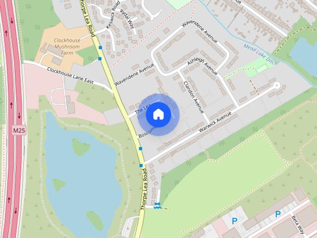 House for rent in Pooley Green, Row Town