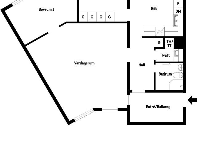 Bostadsrätt till salu i Väster, Lund