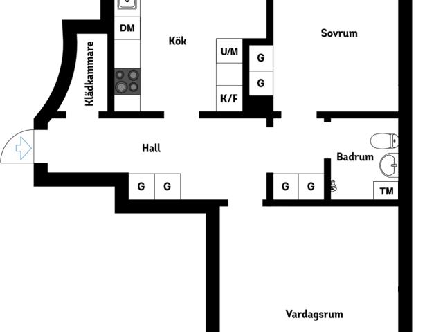 Bostadsrätt till salu i Väster, Nyköping