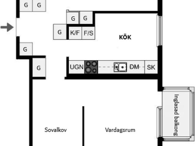 Bostadsrätt till salu i Rosersberg, Stockholm