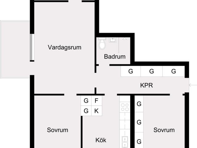 Bostadsrätt till salu i Rosersberg, Stockholm