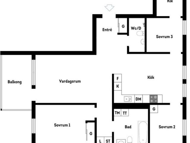 Bostadsrätt till salu i Solna, Stockholm