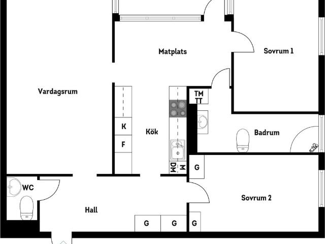 Bostadsrätt till salu i Gärdeshöjden, Stockholm