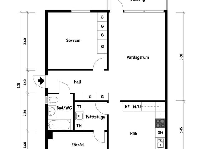 Bostadsrätt till salu i Vallda, Halland