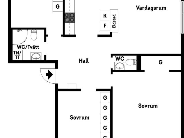 Bostadsrätt till salu i Söder, Växjö