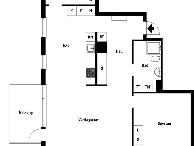 Bostadsrätt till salu i Vikaholm, Växjö