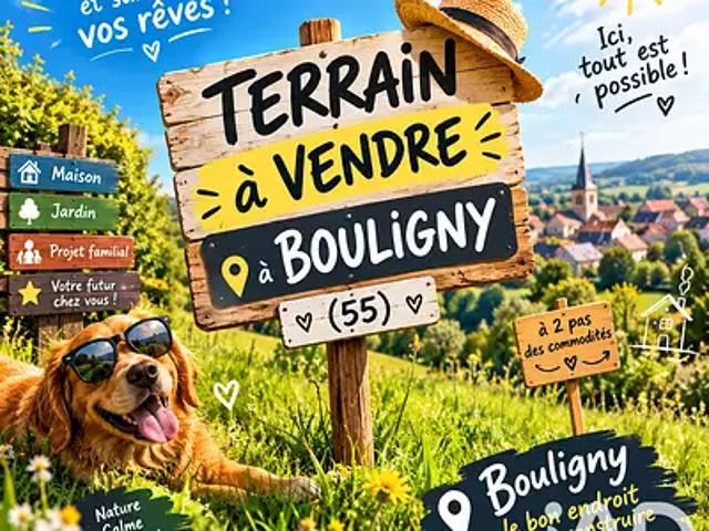 Terrain vente à Bouligny, Meuse
