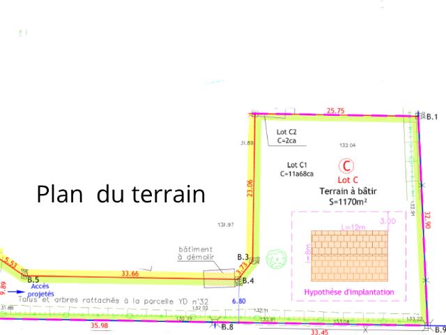 Terrain vente à Bernay, Bourg-achard