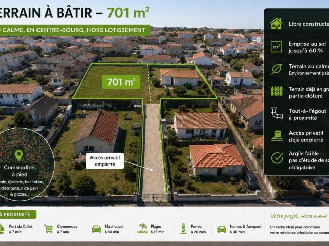 Terrain vente à Saint-Nazaire, Bourgneuf-en-retz