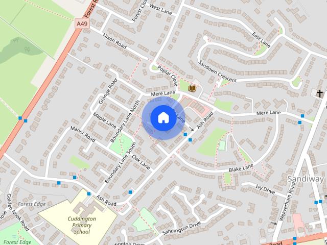 House for rent in Cuddington, Cheshire