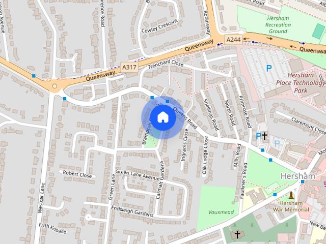 Apartment for rent in Hersham, Elmbridge