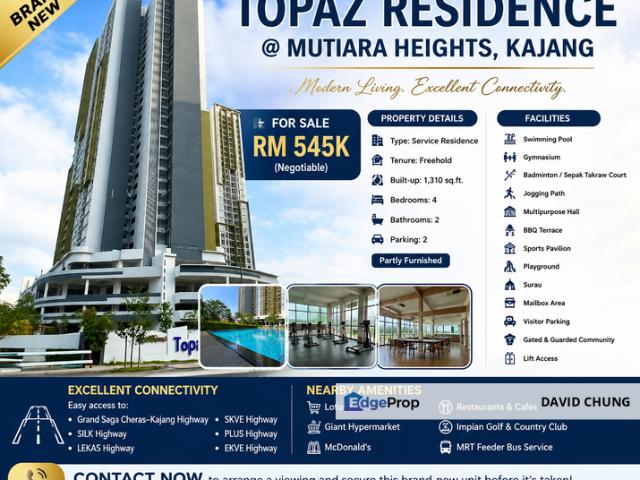 Condominium for sale in Kajang, Langat