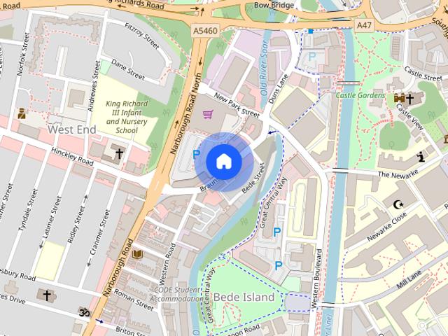 Apartment for rent in Leicester, Bede Island
