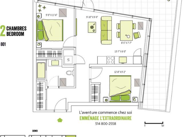 Apartment for rent in St. Leonard's, Quebec