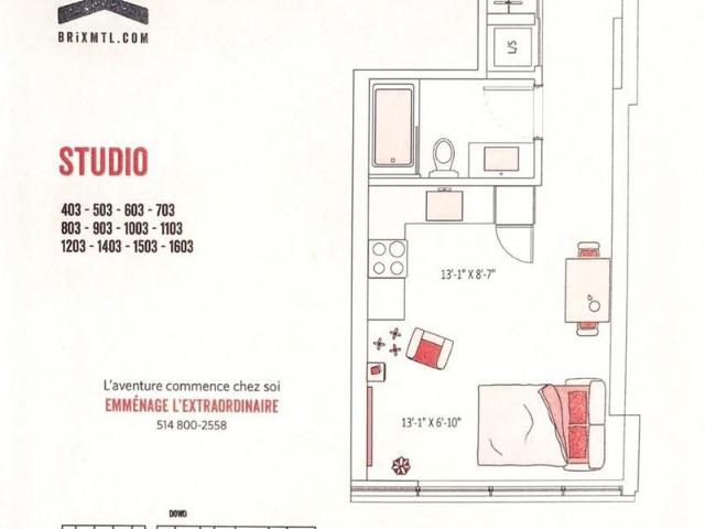 Apartment for rent in St. Leonard's, Quebec