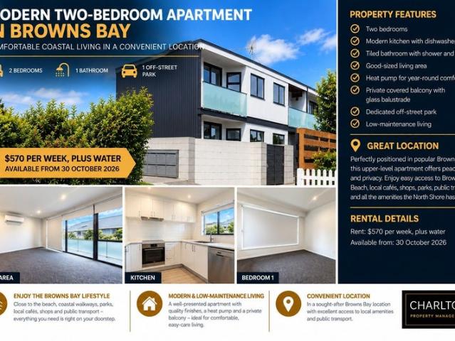 Apartment for rent in Browns Bay, Hibiscus and Bays