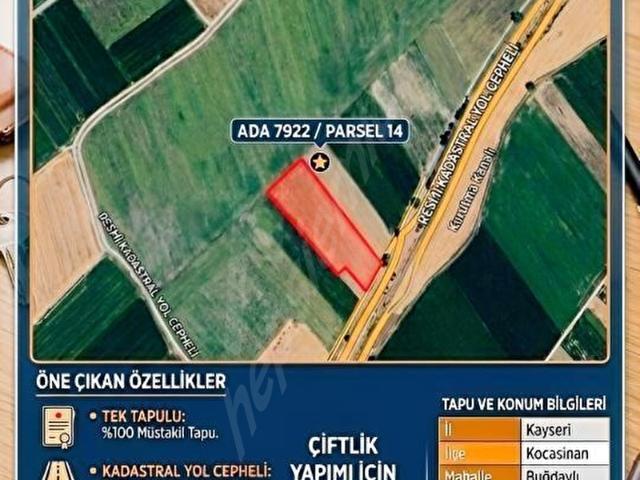 Kocasinan, Kayseri içerisinde satılık Arsa
