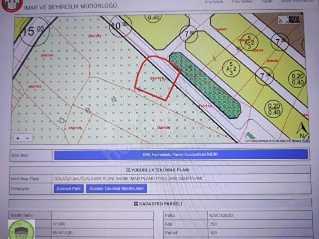 Muğla içerisinde satılık Arsa