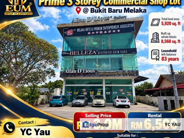 Shop for rent in Bukit Baru, Bandaraya Melaka