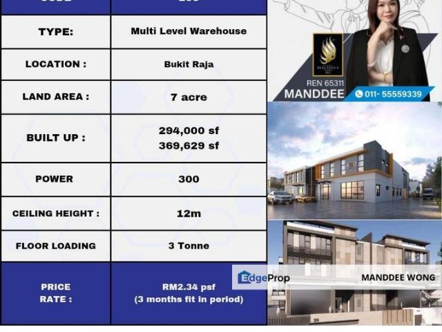 Warehouse for rent in Port Klang, Selangor