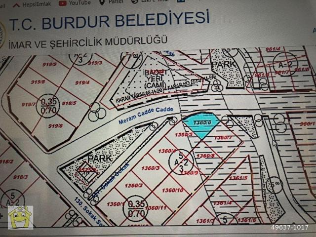 Burdur Merkez, Burdur içerisinde satılık Arsa