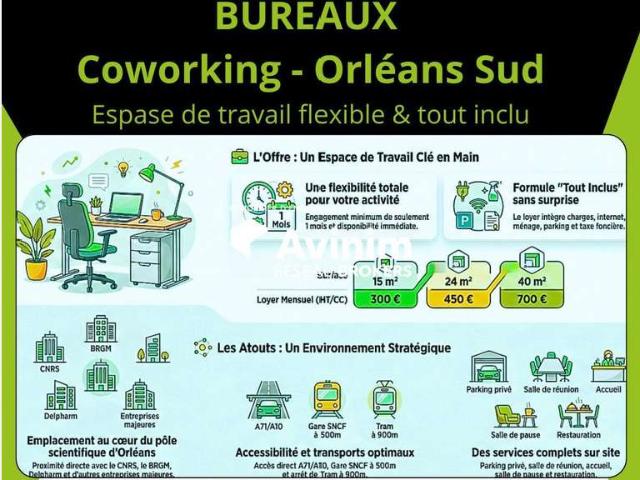 Bureau location à Orléans, Loiret