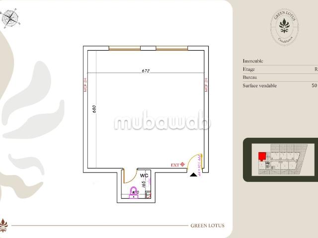 Bureau vente à Anfa, Gharb-Chrarda-Beni Hssen