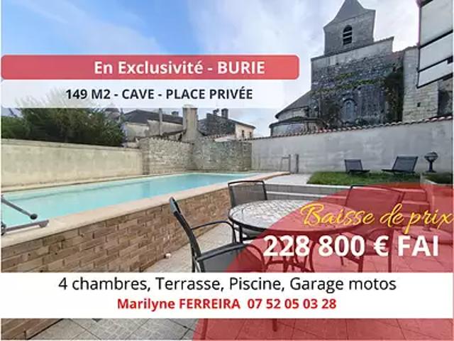 Maison vente à Saintes, Burie